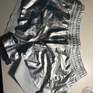 Forever 21 Silver shorts 2" inseam